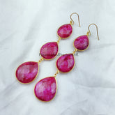 Ruby Earrings, Ruby Crystal Earrings, Bridal Ruby Earrings, Bridesmaids Earrings, Crystal Earrings